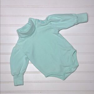 VINTAGE 90s BABY SUPERSTORE 100% Cotton Puff Sleeve Turtleneck Layering Onesie